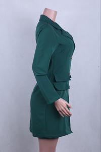 Vendita calda autunno e inverno nuovo stile vestito <span class=keywords><strong>doppiopetto</strong></span> da donna in tessuto giacca vestito - Product Image 4