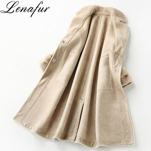 2019 di colore Puro Nuovo di Inverno di stile lungo della cinghia single-petto delle signore granulare faux <span class=keywords><strong>cappotto</strong></span> di <span class=keywords><strong>pelliccia</strong></span> di lana <span class=keywords><strong>cappotto</strong></span> di inverno delle donne - Product Image 5