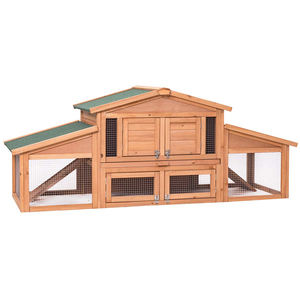 Yüksek kaliteli açık tavşan kafesi arka evcil hayvan kafesi ahşap tavuk kümesi - Product Image 2