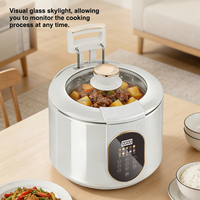 Casserole électrique multifonctionnelle de haute qualité 5L, cuiseur à riz, commande en anglais, faible teneur en sucre, acier inoxydable de qualité alimentaire