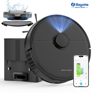3-in-1 5000Pa Suction Mop LiDAR Navigation Wi-Fi/App/<b>Alexa</b> Compatible Hard Floors Wet/Dry Battery Robot Vacuum Cleaner Robot Vac - Product Image 1