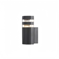 Lampe murale extérieure cylindrique de style européen moderne, douille GU10/E27, diffuseur en polycarbonate étanche, alliage d'aluminium