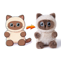 Jouet en peluche personnalisé UYEAH CE, dessin animé, chat, raton laveur, lapin, ours, poupée en peluche, logo de l'entreprise imprimé sur les vêtements, jouets en peluche pour animaux