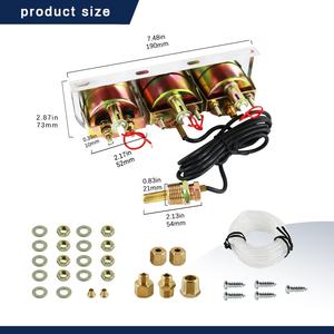 ชุดเกจวัดรถยนต์ Wenle 12V 24V 2 นิ้ว 52 มม. โครเมียม ชุดเกจวัดแรงดันน้ำมัน อุณหภูมิน้ำ แอมป์ ชุดเกจวัดอเนกประสงค์ ชุดเกจวัดสามชิ้น - Product Image 4
