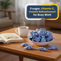 Gezonde snoepjes suikervrij vitamine C muntjes 500g 16 zakjes fruitige bosbes smaak snack voor kantoor gebruik