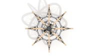 Structure de jeu extérieure durable en bois écologique Climbing BALL - Série Wood - Équipement de terrain de jeu extérieur durable avec corde, capacité maximale 30 utilisateurs