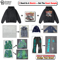 Ensemble de survêtement vintage pour homme, effet peinture pulvérisée, comprenant un sweat à capuche oversize et un pantalon de survêtement baggy en coton épais, style streetwear, 2 pièces