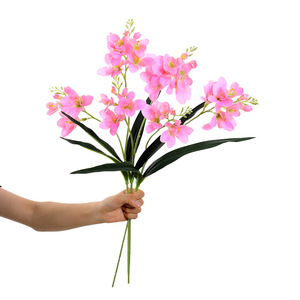 Fleur artificielle de freesia en PVC, idéale pour la décoration de mariage, la maison et les accessoires de photographie en extérieur - Product Image 5