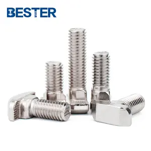 30 series M8 M10 M12 stainless steel 304 316 slotted T head hammer t bolts and nuts