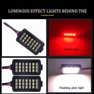 2-in-1 Xe Máy Led phanh chỉ số ánh sáng 21led xe máy ánh sáng trắng + phanh Đỏ - Product Image 3