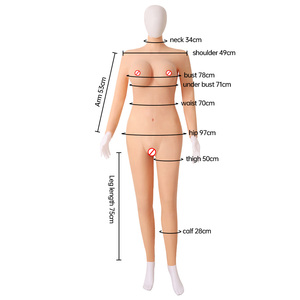 Shemale Silicone Seins Meme Vagin Full Body Suit pour Crossdresser Drag Queen Breast Form Fesses Pad Breast Plate False Pussy - Product Image 3