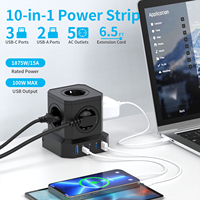 Harga Grosir Power Cube 65 W Multiple Plug, Socket Cube dengan 3 USBC dan 2 USB Charger dengan Kabel Ekstensi 2 m
