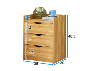 Tủ Đựng Đồ Đầu Giường Bằng Gỗ Màu Trắng Hiện Đại Bàn Cạnh Giường Có Ngăn Kéo - Product Image 4