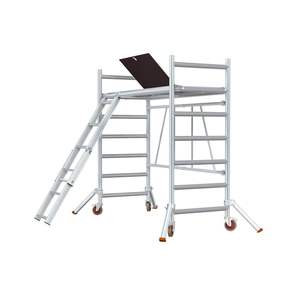 Prima Aluminum Scaffold Tower Folding Mobile Scaffold Platform Aluminum Alloy Folding Building <strong>Scaffolding</strong> With Wheels - Product Image 3