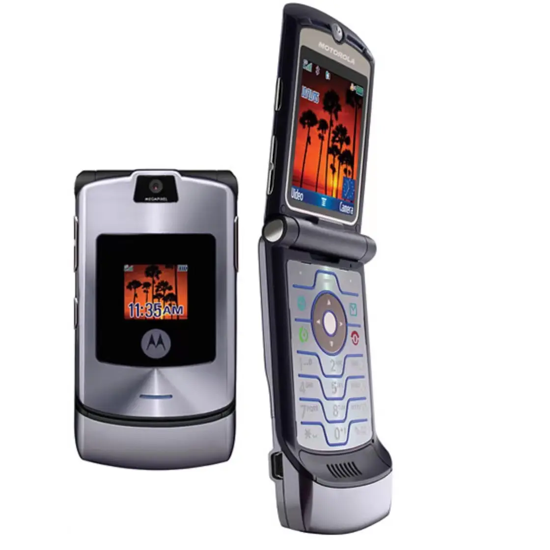 Best Selling Unlocked 2G GSM 2.2inch Flip Mobile Cell Phone Cheap Phone For Motorola V3i