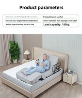 Support de dossier en tissu pour personnes âgées, base de lit réglable avec commande filaire
