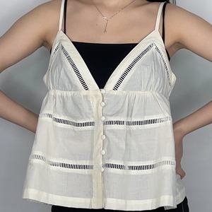Nouvelle veste décontractée pour femmes à col halter, en tissu de lin et coton, style chemise - Product Image 4