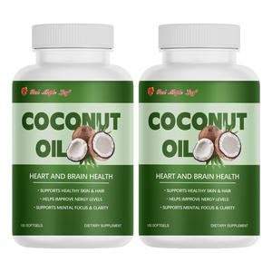 Gélules d'huile de coco - Complément tonifiant nutritif, huile de coco vierge pressée à froid, favorise la vitalité et le bien-être - Product Image 1