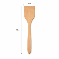 Ensemble de spatules en bois de hêtre naturel 4 pièces, spatule de cuisine antiadhésive en bois, spatule à frire écologique, ustensiles de cuisine
