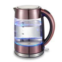Bouilloire électrique portable en acier inoxydable 304, arrêt automatique, capacité 1,7 L, puissance 2000 W, pour usage domestique et hôtelier