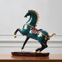 Nouvelle figurine de cheval en résine de style chinois, décoration de bureau de luxe légère, 'Les chevaux portent le succès'