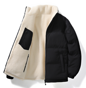 Maglione di agnello a doppia faccia per uomo donna moda giovanile caldo cappotto esterno con cerniera - Product Image 4