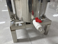 Presse à miel en acier inoxydable - Presse à vis manuelle pour miel brut et cire d'abeille - Qualité alimentaire, facile à nettoyer pour l'apiculture