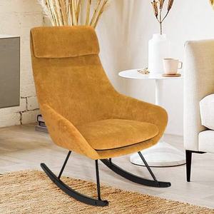 Garantía <span class=keywords><strong>de</strong></span> satisfacción Respetuoso con la <span class=keywords><strong>piel</strong></span> Transpirable Adultos Lounge Yellow Arm Wing <span class=keywords><strong>Mecedora</strong></span> Silla <span class=keywords><strong>de</strong></span> terciopelo - Product Image 3