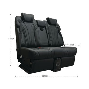 Canapé-lit en cuir aéré VIP de luxe personnalisé imperméable 300 PU pour <span class=keywords><strong>Multivan</strong></span> <span class=keywords><strong>T5</strong></span> classe V sièges auto modifiés pour camping-car - Product Image 1