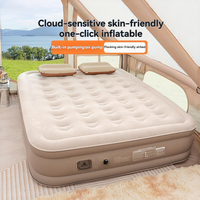 Lit gonflable convertible double moderne avec pompe intégrée, matelas gonflable pliable et portable en mousse de PVC pour la maison et le camping en plein air