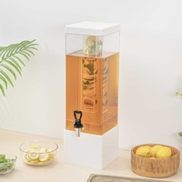 Premium 3 Gallon Acryl dranken dispenser, transparante drankenhouder met infuuscompartiment voor restaurants