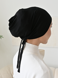 Breathable Muslim <strong>Hijab</strong> Under Caps Elastic Tie Back Jersey Underscarf Turban Bonnet Stretchy <strong>Hijab</strong> Inner Tie Back <strong>Undercap</strong> - Product Image 3