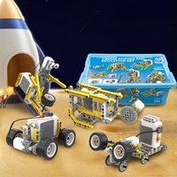 SAMLOK - Juego de 420 Piezas de Bloques de Construcción Electrónicos para Educación Científica, Excavadora, Tema de Edificios Modernos para Niños, Escala 1:24