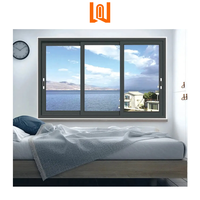 Fenêtre coulissante en aluminium au design moderne avec rideaux persiennes à trois voies de style français en verre Low E pour application extérieure