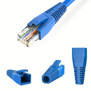 High Toughness PVC <b>RJ45</b> <b>Cable</b> Boot Protect Ethernet Cord From Damage Reusable Cat6 Cat6a Plug Strain Relief Sleeve - Product Image 1