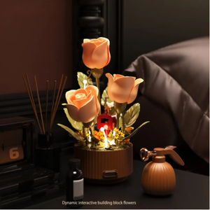 Forever-Fresh Flower Building <b>Blocks</b> 40-Piece Electric Rose Bouquet Toy; Simulated Watering Brick Perfect Birthday - Product Image 3