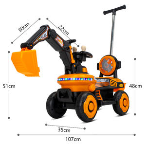 Детские электрические экскаваторы для мальчиков, игрушечный автомобиль с дистанционным управлением, большой размер, детский экскаватор, инженерный детский автомобиль - Product Image 6