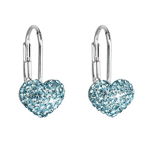 Orecchini di cristallo a forma di cuore 31125.3 acquamarina - Product Image 1