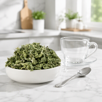 Vente en gros de granulés de feuilles de menthe poivrée séchées, herbe naturelle, matière première pour la fabrication de boissons