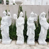 Levensgrote Handgemaakte Populaire Tuin Decoratieve Sculptuur Marmer Vier Seizoen Standbeeld Te Koop