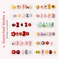 Vente en gros de pinces à cheveux pour animaux de compagnie, mignonnes, à motif de dessin animé, ours en peluche, fleurs, pour petits chiens, chats, yorkies, accessoires de toilettage pour chiots