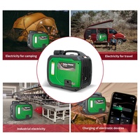 2kW Superleiser Benzingenerator 1,8kW Tragbarer Leiser Inverter-Benzingenerator Heimgenerator für Notstromversorgung mit Seilzugstart