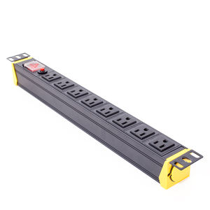 19 بوصة نوع الأمريكية الولايات المتحدة <span class=keywords><strong>8</strong></span> طريقة التبديل الزائد حماية الطفرة شريط PDU لخادم الشبكة - Product Image 5