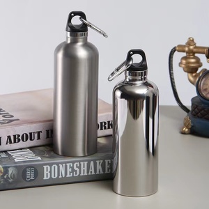 Vente en gros d'accessoires de gymnastique simple paroi en acier inoxydable métal sport fitness extérieur bouteille d'eau avec <span class=keywords><strong>mousqueton</strong></span> - Product Image 3