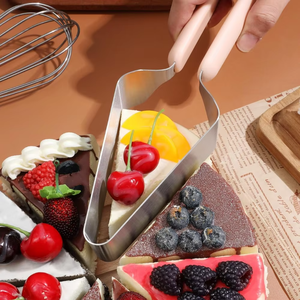 1Pc Zenidoo Stainless Steel Triangle <b>Cake</b> Transfer Clip Separator Non-Stick Eco-Friendly Cutting Knife Baking Decorating <b>Tools</b> - Product Image 4