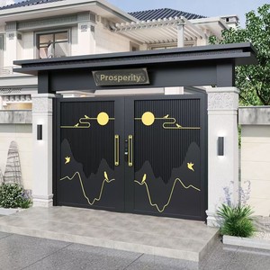 <span class=keywords><strong>Portail</strong></span> <span class=keywords><strong>battant</strong></span> en alliage d'aluminium pour maisons individuelles rurales, entrée de cour, grand jardin, patio extérieur, villa, double ou simple <span class=keywords><strong>battant</strong></span> - Product Image 4