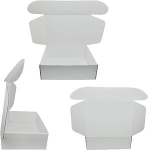 Custom Logo Small Cardboard Boxes 6x6x2 Inches Business Corrugated Mailing Box for <strong>Storage</strong> and Shipping (White) - Product Image 5