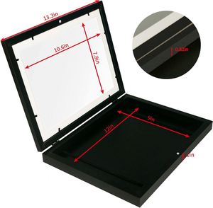 <b>A4</b> Letter Size Creative Kid's Artwork <b>Frame</b> with Color Changing Feature Waterproof & Shatterproof Wood <b>for</b> Wall Display - Product Image 2