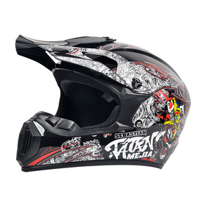 Casque de <span class=keywords><strong>moto</strong></span> tout-terrain intégral certifié DOT et 3C en ABS pour karting et descente avec design graphique imprimé - Product Image 5