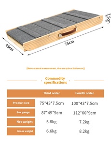Tragegriff 2-in-1 Hunde- und Katzenrampe Massivholz Faltbare Haustiertreppe Umweltfreundlich Gelenkstützend Reisefreundlich Sofa-Bett - Product Image 5